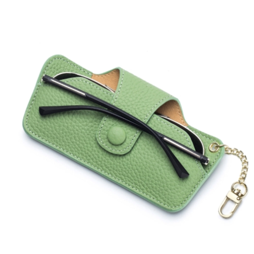 Premium Leather Glasses Pouch with Metal Chain