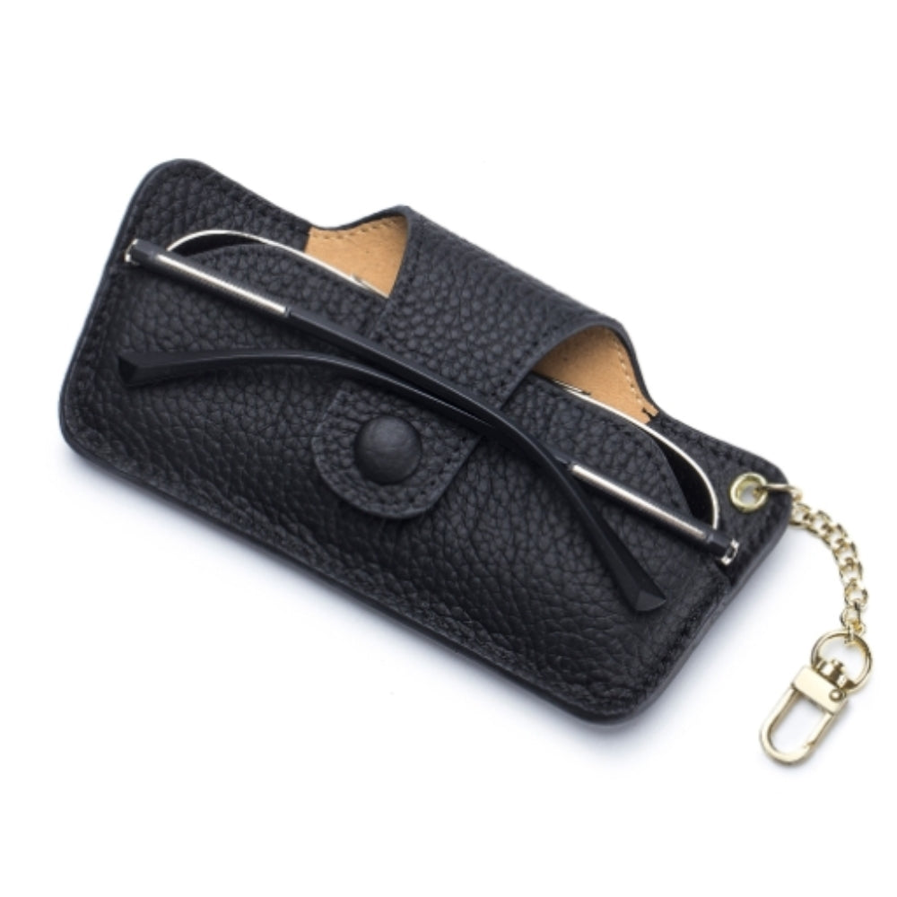 Premium Leather Glasses Pouch with Metal Chain