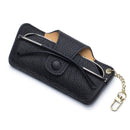 Premium Leather Glasses Pouch with Metal Chain