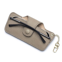 Premium Leather Glasses Pouch with Metal Chain