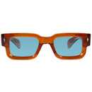 Voyage acetate sunglasses with brown lenses, offering a subtle shine.
