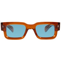 Voyage acetate sunglasses with brown lenses, offering a subtle shine.